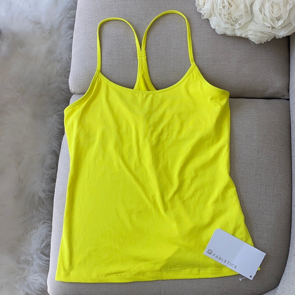 NWT Fabletics Bright Yellow Racerback tank